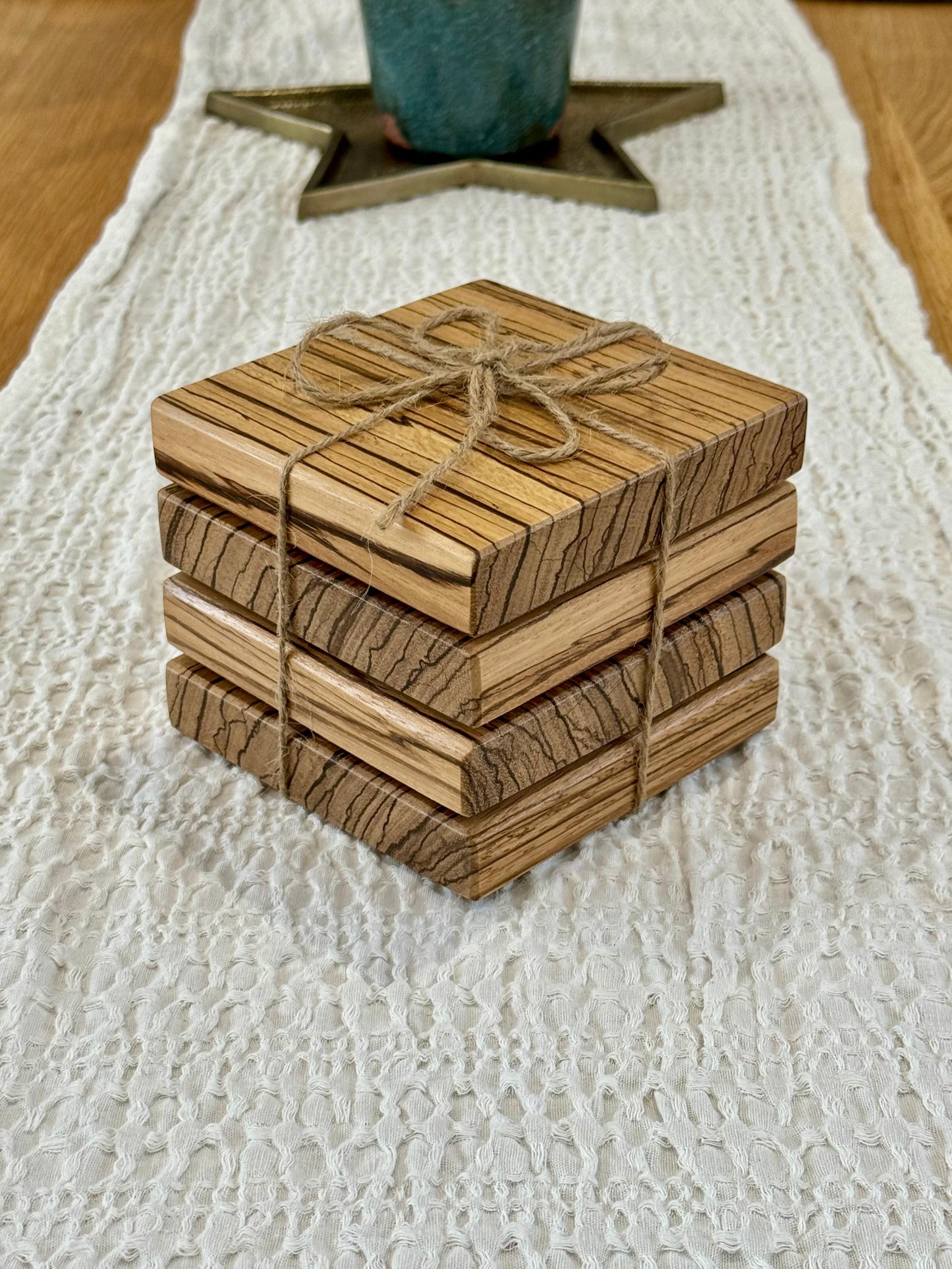 Zebrano Chunky Coaster Oil finish
