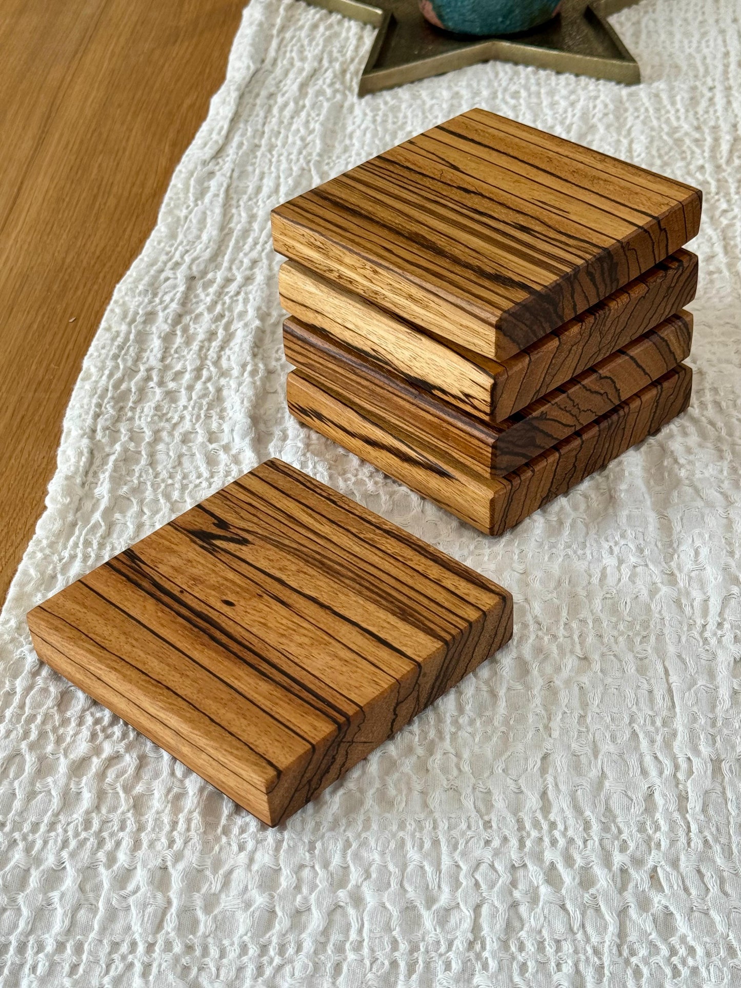 Zebrano Chunky Coaster Oil finish