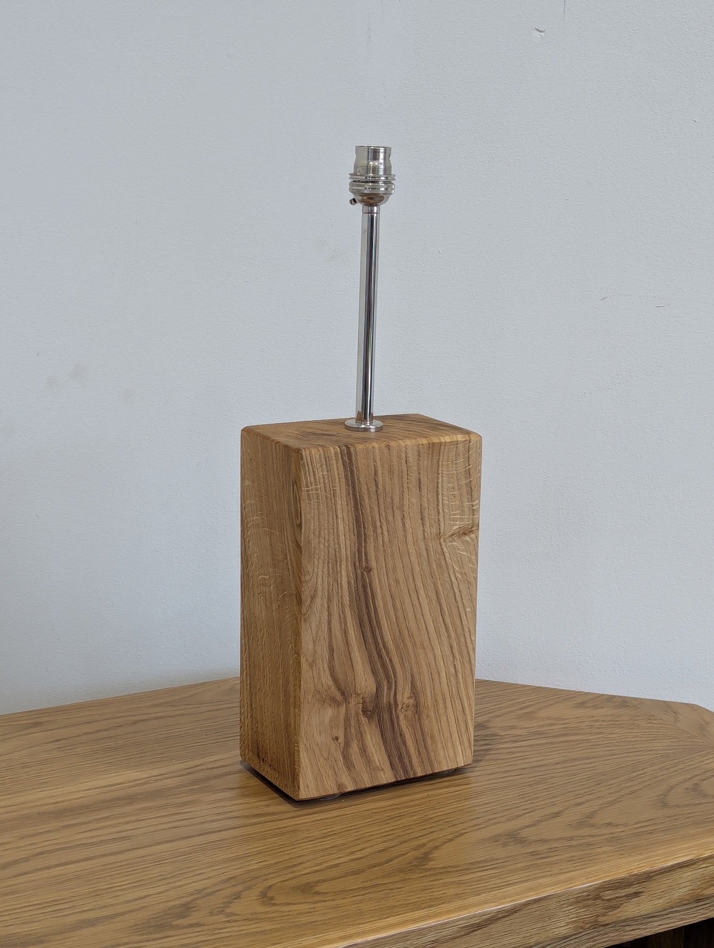 Solid Oak Lamp & Metal Fixtures #1