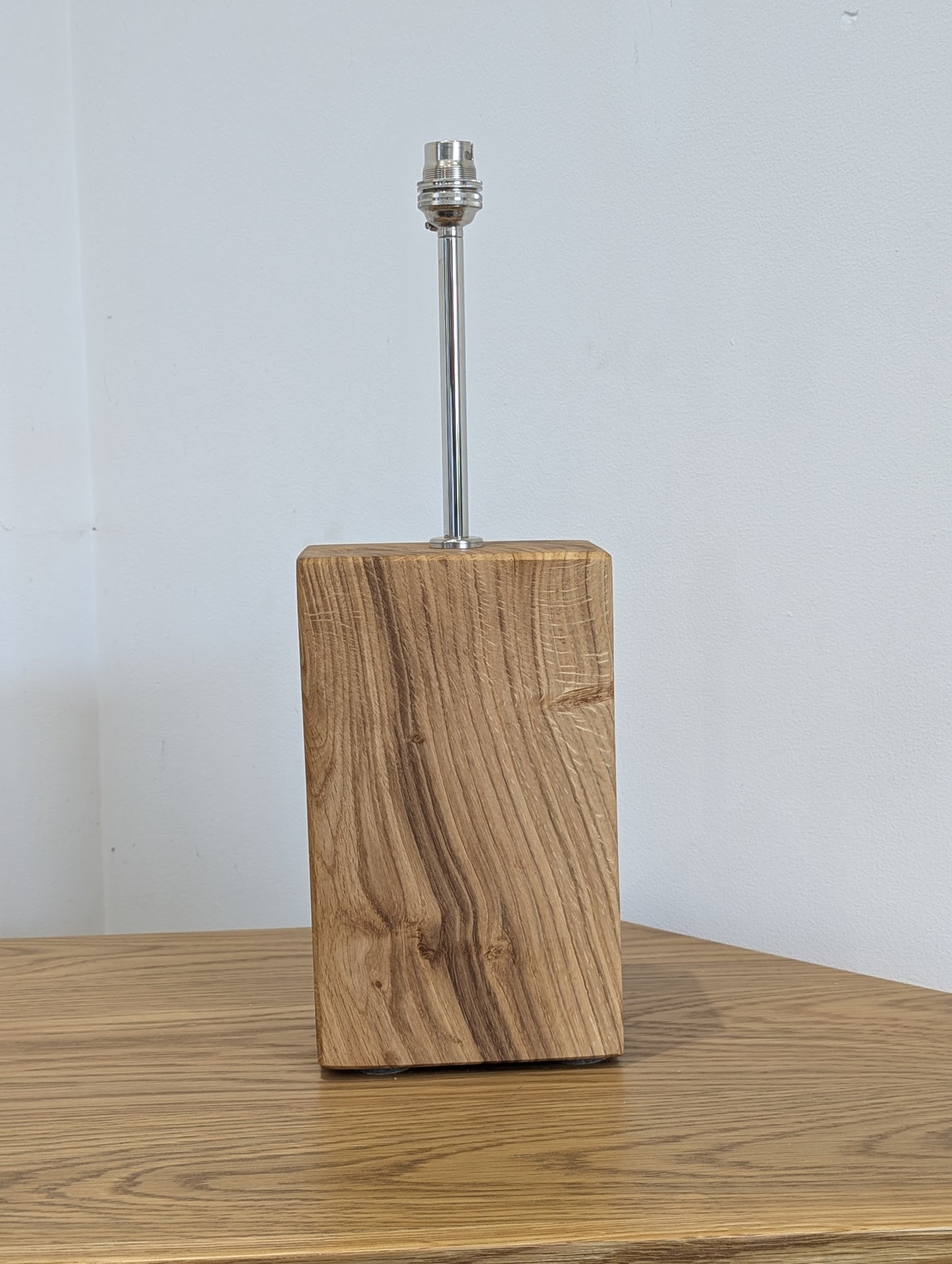 Solid Oak Lamp & Metal Fixtures #1