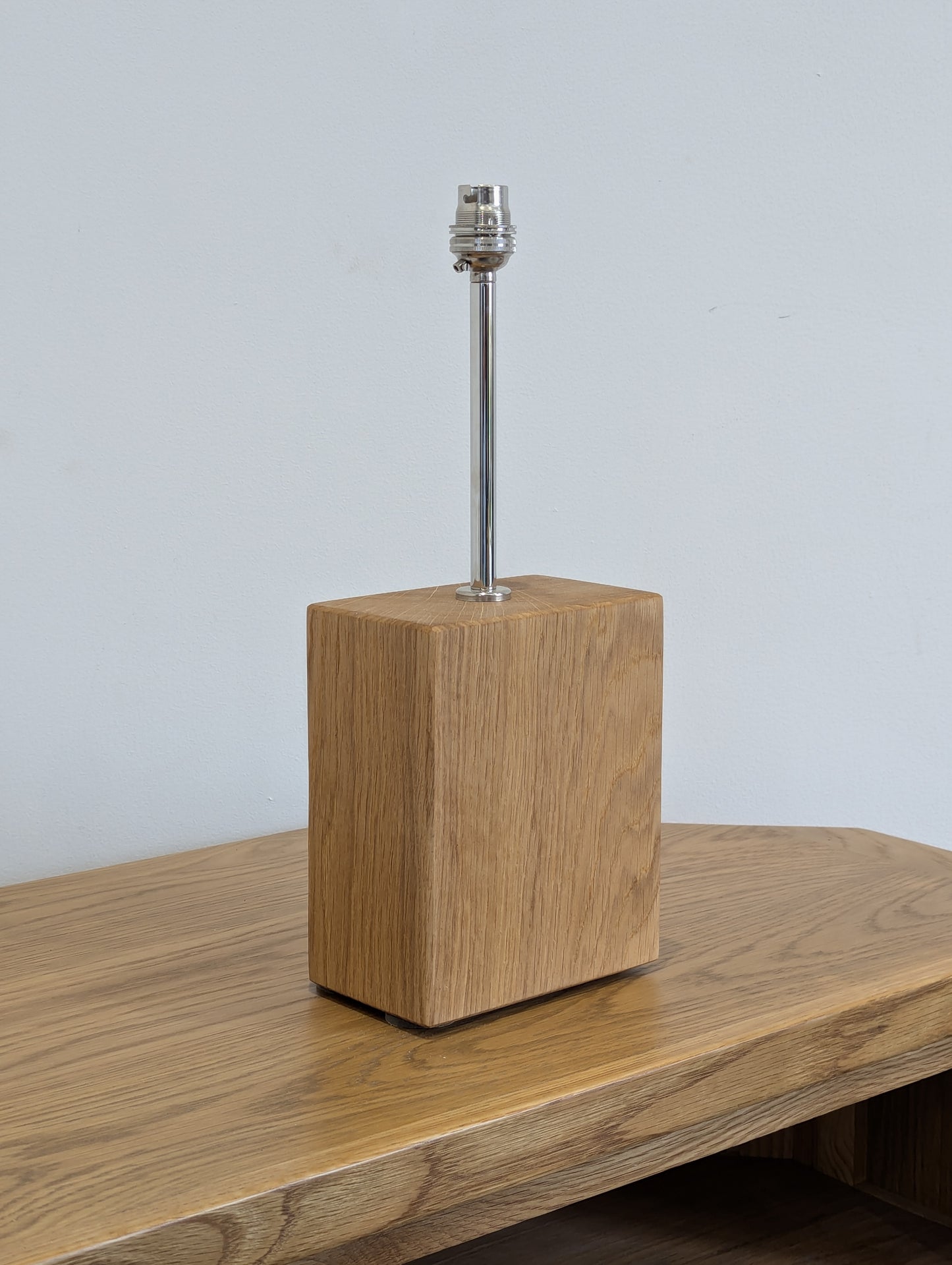 Solid Oak Lamp & Metal Fixtures #10