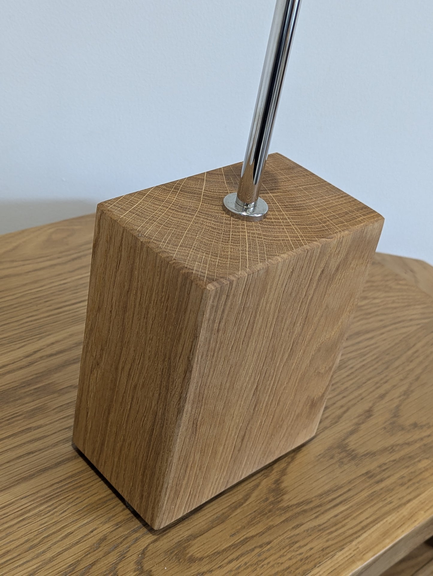 Solid Oak Lamp & Metal Fixtures #10