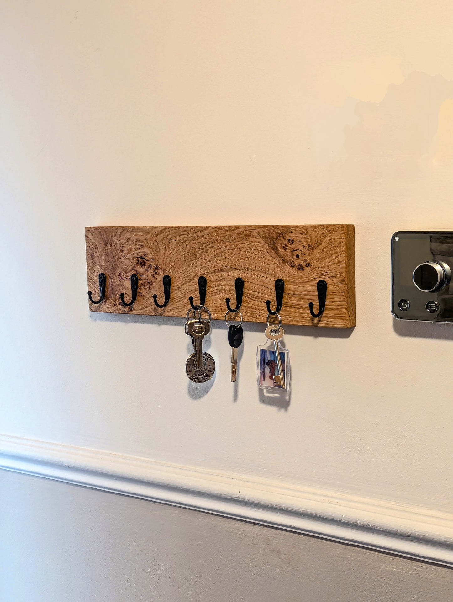 Key-Hook Oak Plaque