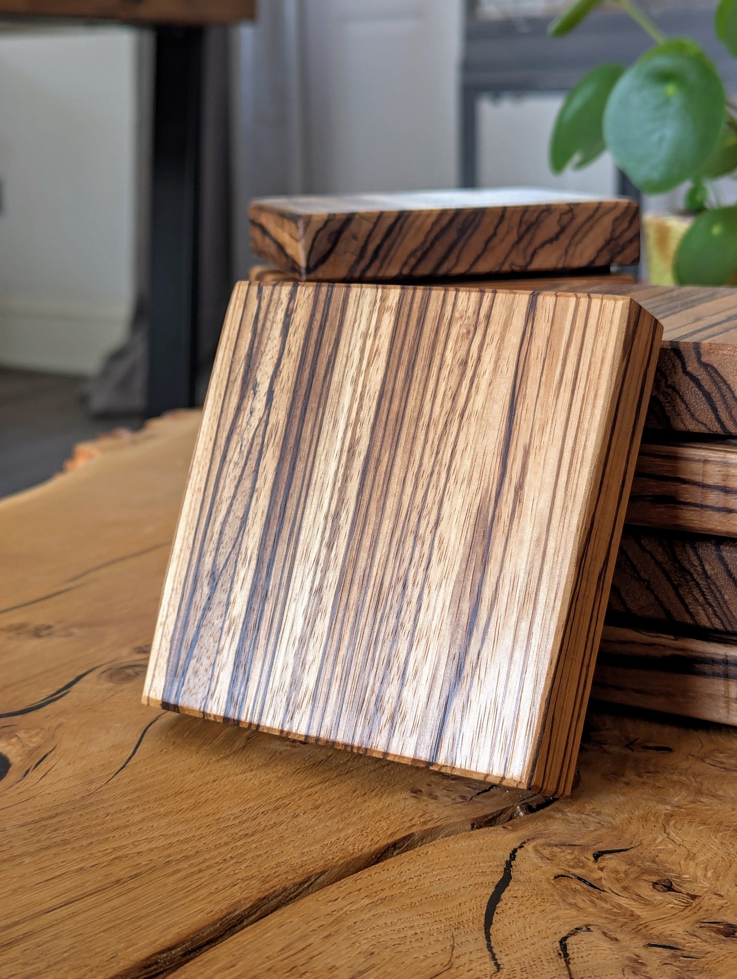 Zebrano Chunky Coaster Oil finish