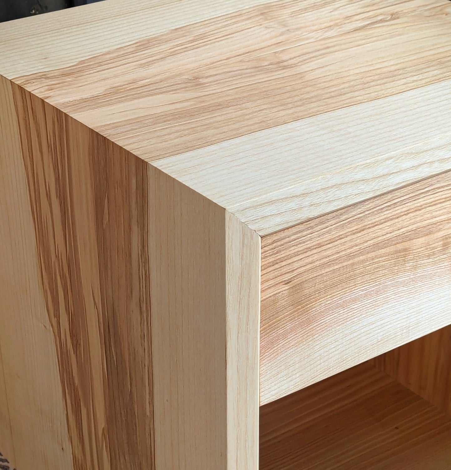 Solid Ash Waterfall effect Side Table