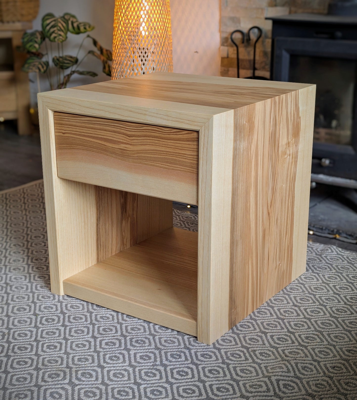 Solid Ash Waterfall effect Side Table