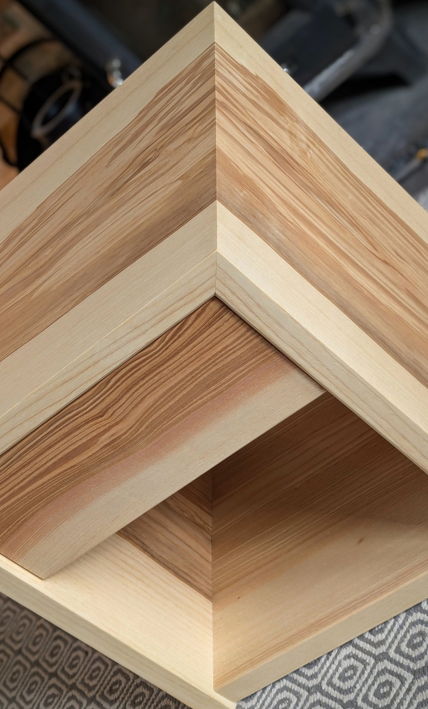 Solid Ash Waterfall effect Side Table