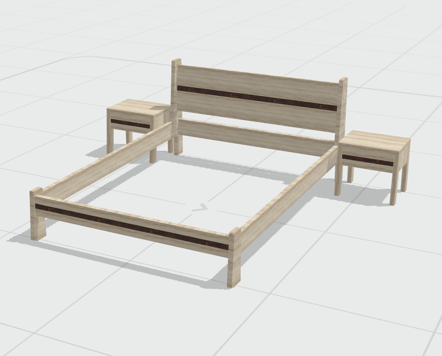 Pinstripe bed & bedsides