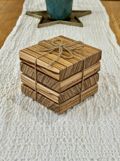Zebrano Chunky Coaster Oil finish