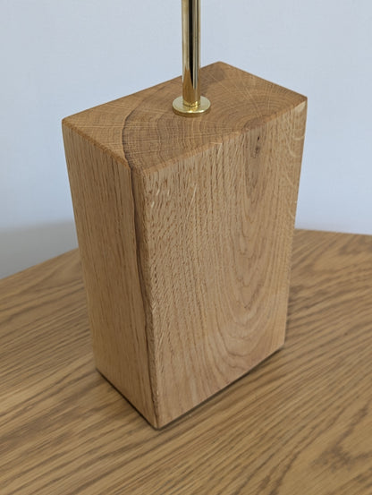 Solid Oak Lamp & Metal Fixtures #2