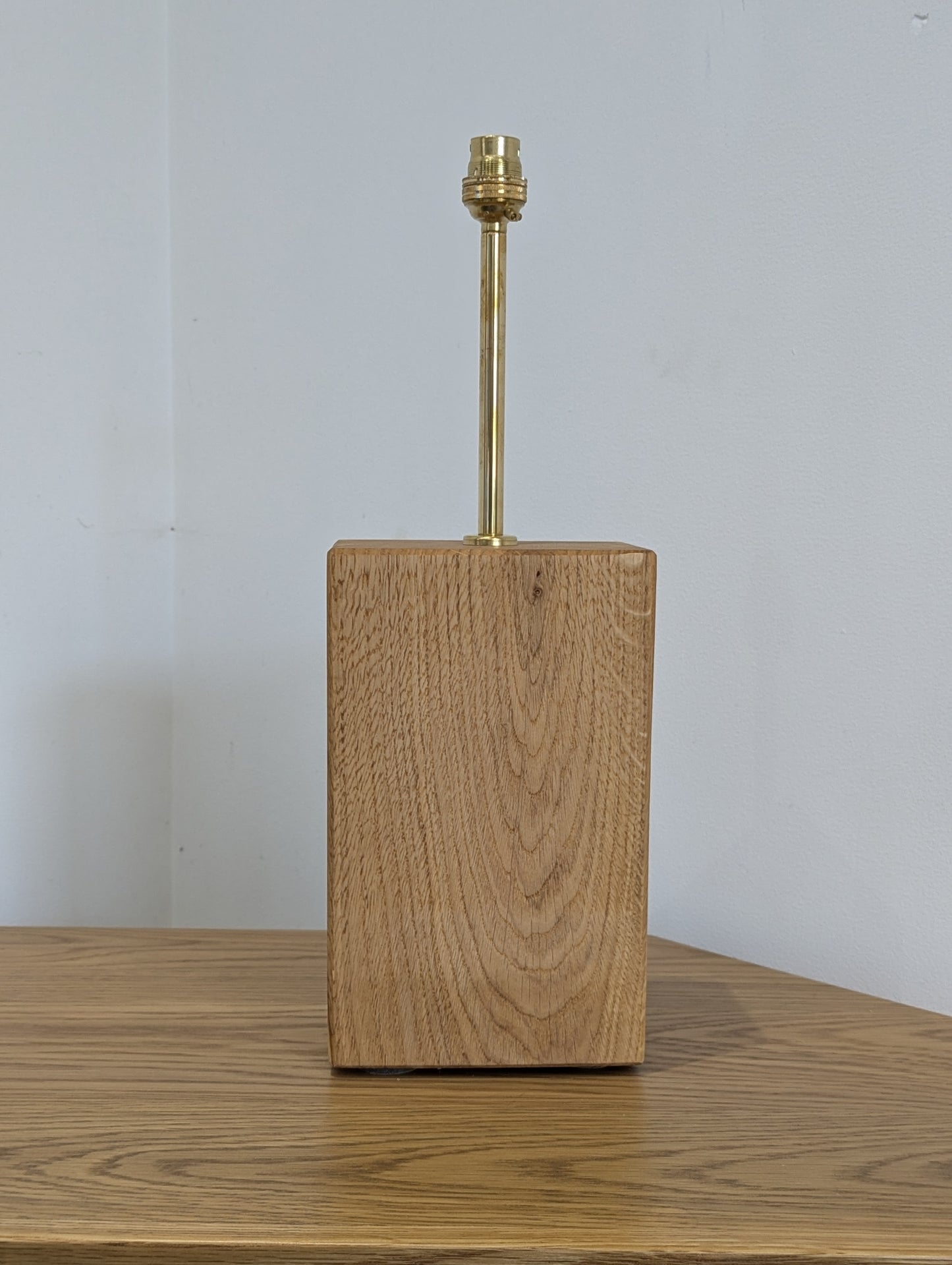 Solid Oak Lamp & Metal Fixtures #2