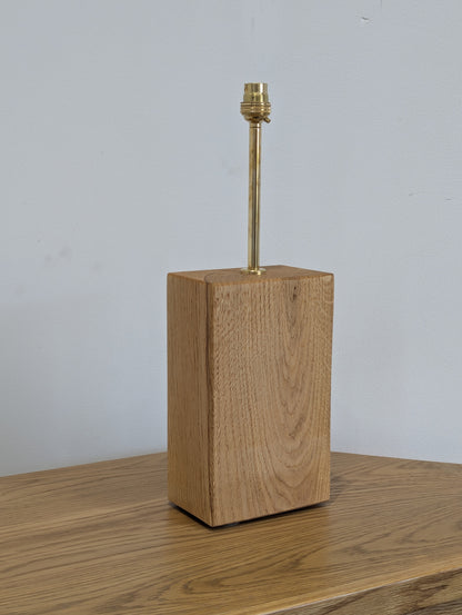 Solid Oak Lamp & Metal Fixtures #2