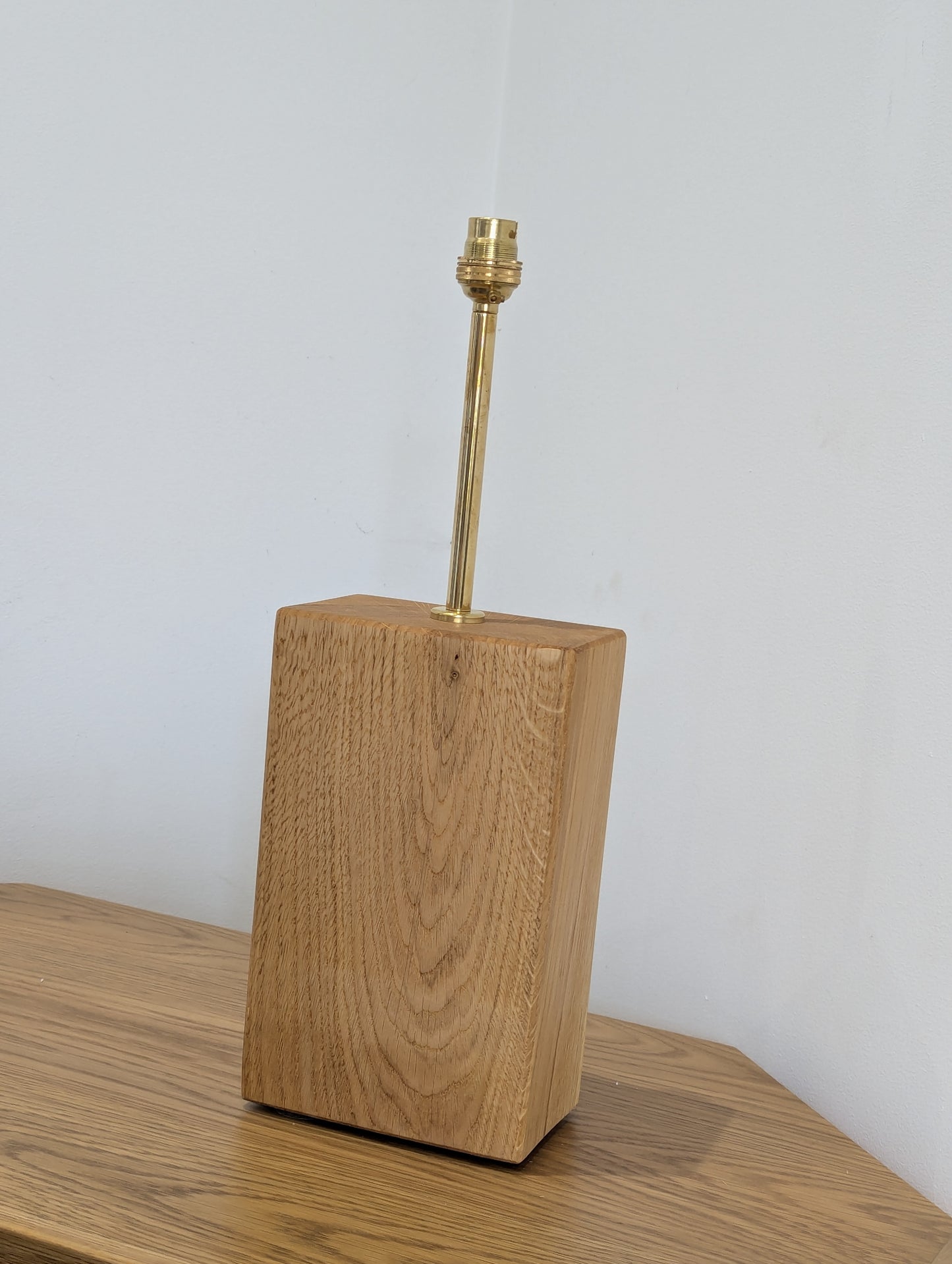 Solid Oak Lamp & Metal Fixtures #2