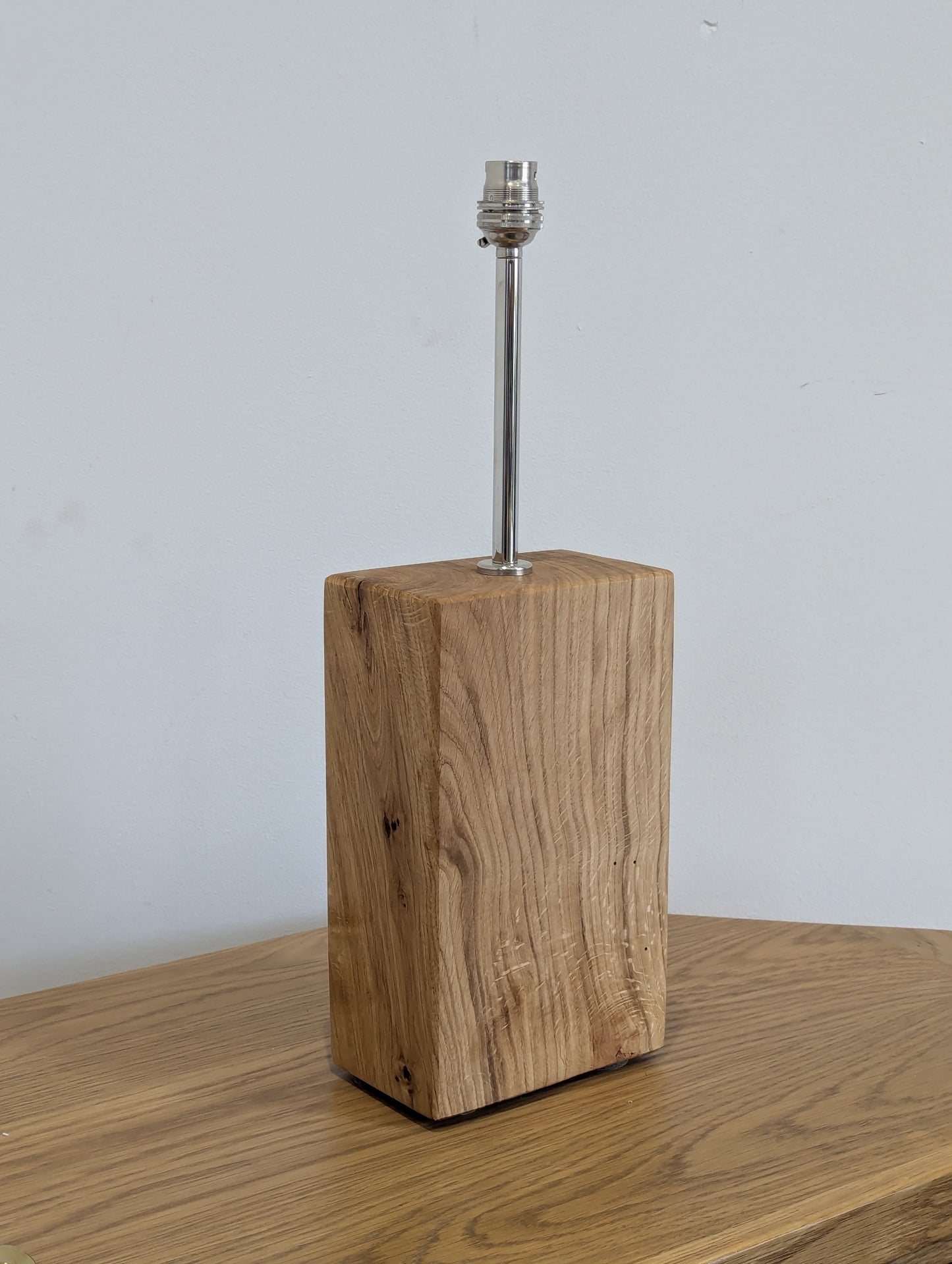 Solid Oak Lamp & Metal Fixtures #6