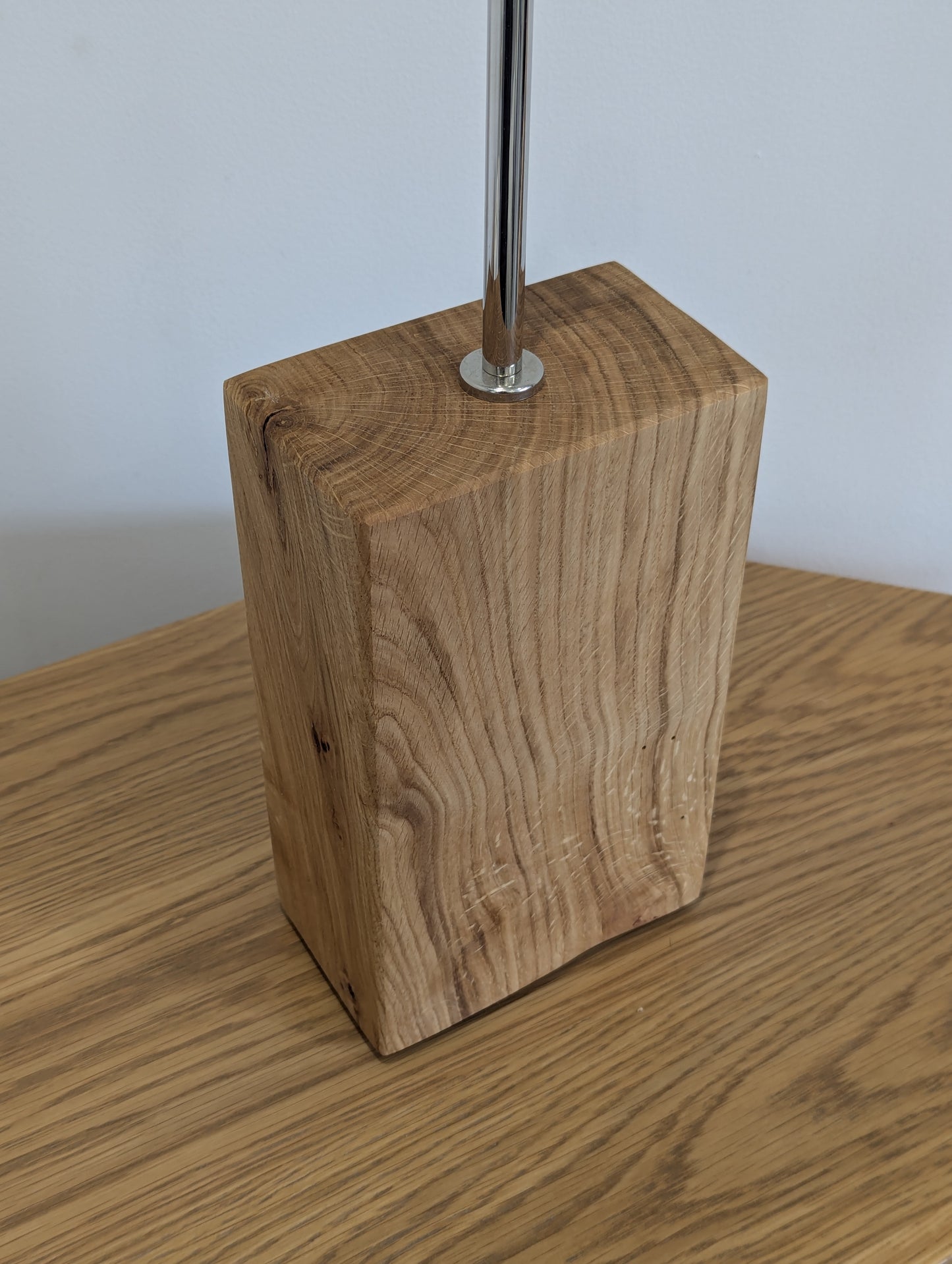Solid Oak Lamp & Metal Fixtures #6
