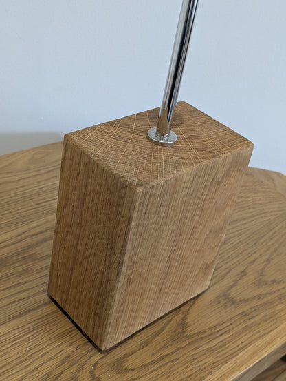 Solid Oak Lamp & Metal Fixtures #10