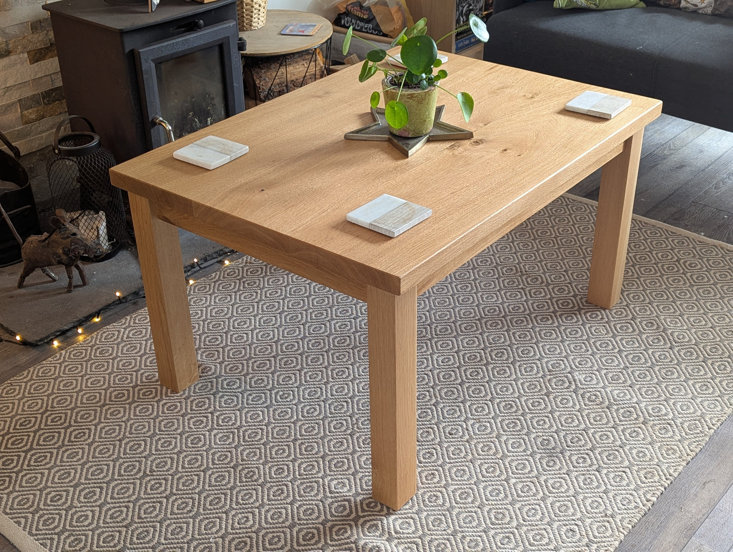 Solid European Oak Coffee Table