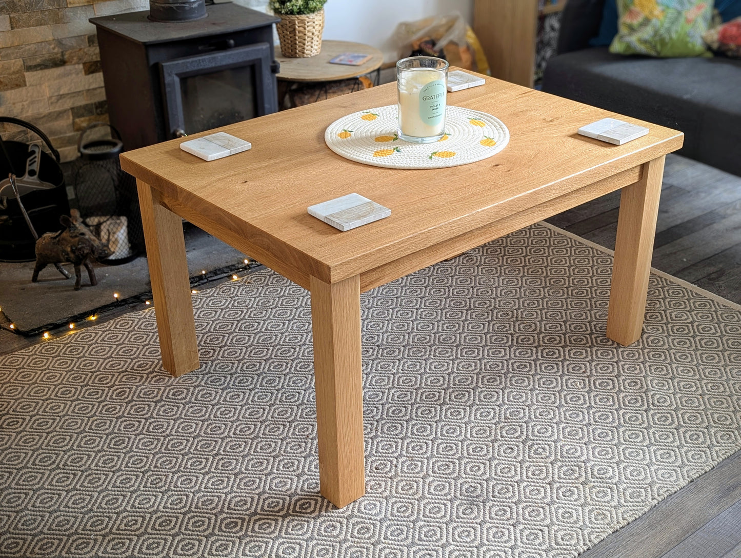 Solid European Oak Coffee Table