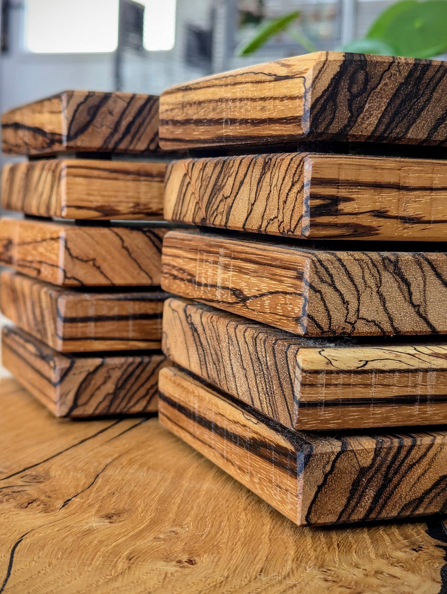 Zebrano Chunky Coaster Oil finish