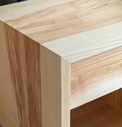 Solid Ash Waterfall effect Side Table
