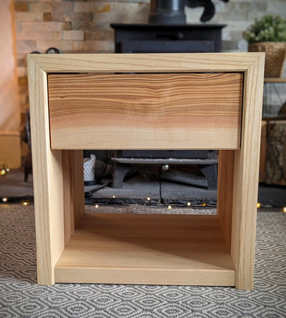 Solid Ash Waterfall effect Side Table