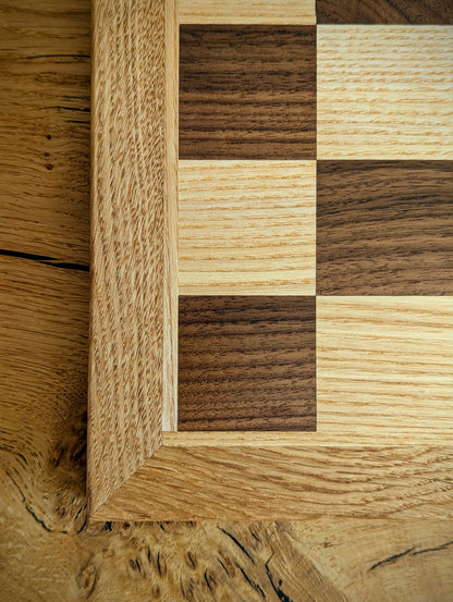 Large Chess set Ash-Walnut-Oak & Pieces